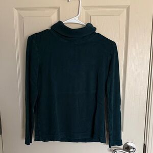 Uniqlo Heat Tech Deep Green Cowl Neck Sweater
